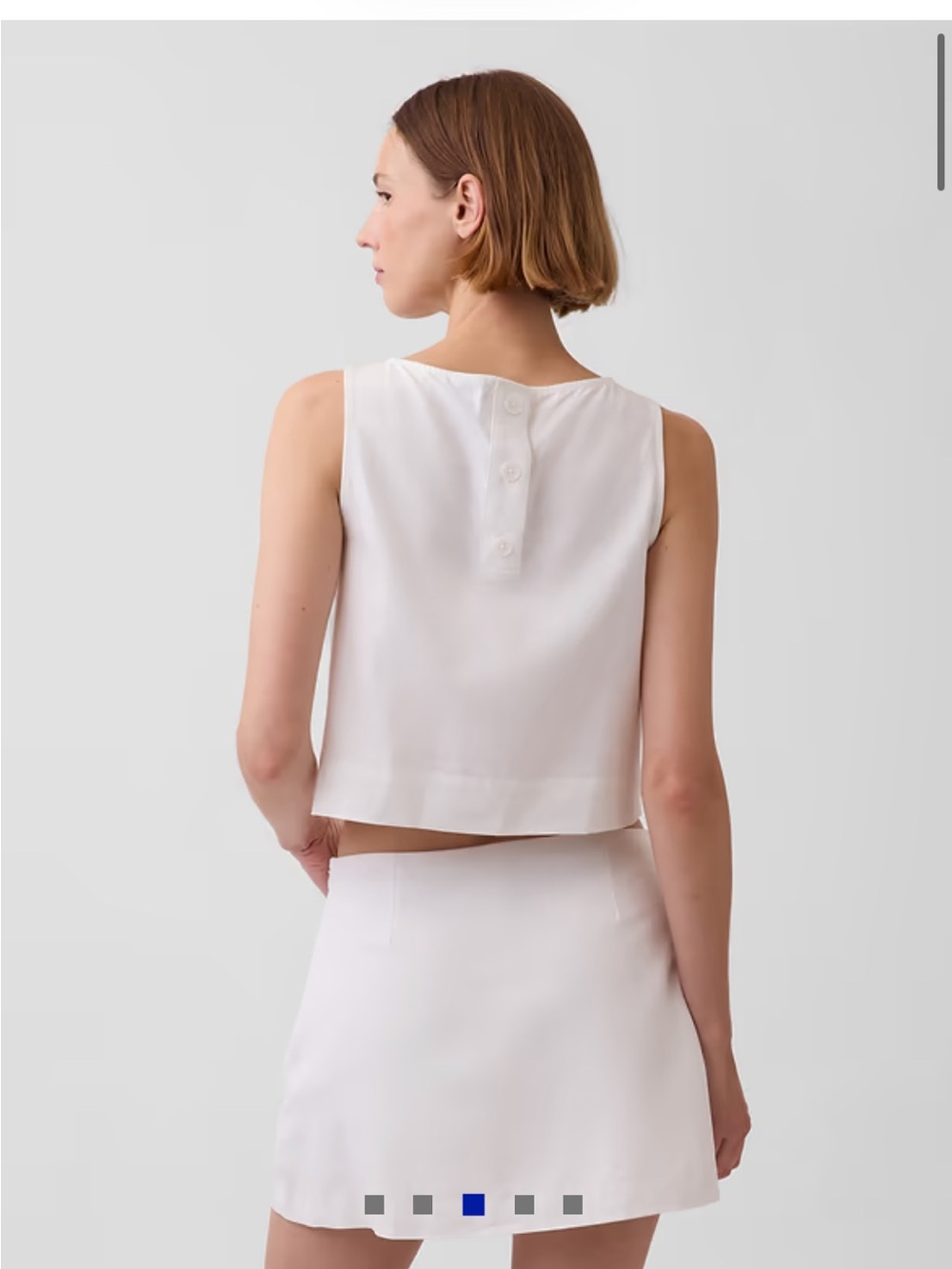 Gap Linen-Blend Crop Shell Tank Top - Picture 4 of 6